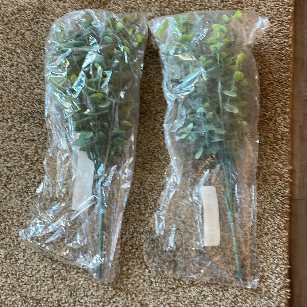 2 Artificial Boxwood plants